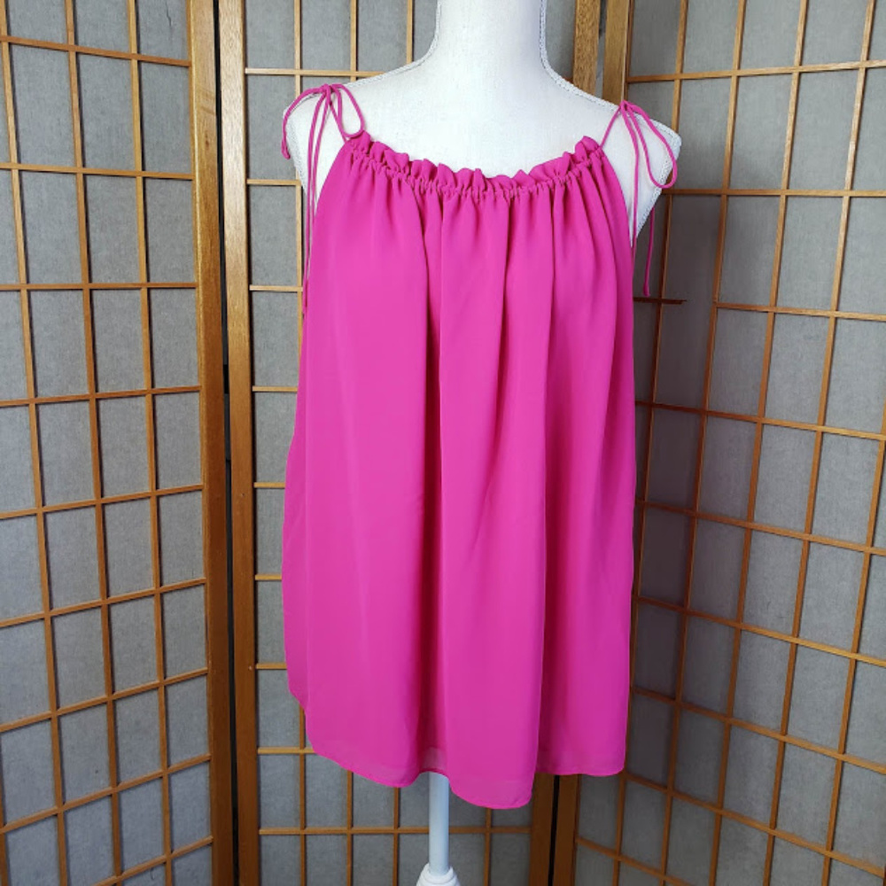 Laundry By Shelli Segal Solid Drawcord Tank